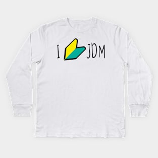 I Love JDM Wakaba Kids Long Sleeve T-Shirt